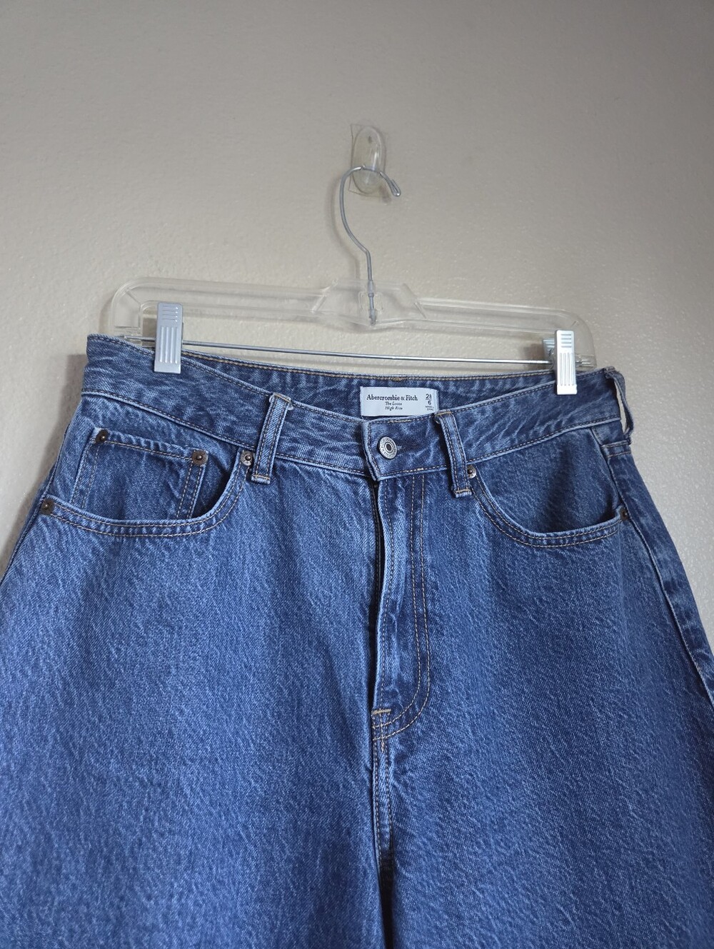SALE! 💥abercrombie & fitch curve love "the loose" high rise medium wash jeans 6 - Picture 4 of 7